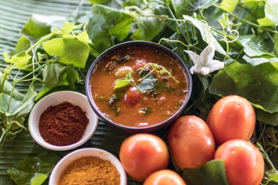 Mangosteen Ayurveda & Wellness Resort Yoga Retreat Phuket Thailand Leafy Tomato Soup