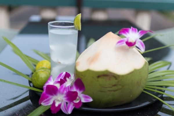 Mangosteen Ayurveda & Wellness Resort Yoga Retreat Phuket Thailand Life Drinks Coco Manao