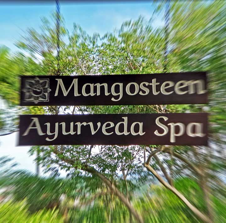 Mangosteen Ayurveda Spa Phuket Sign