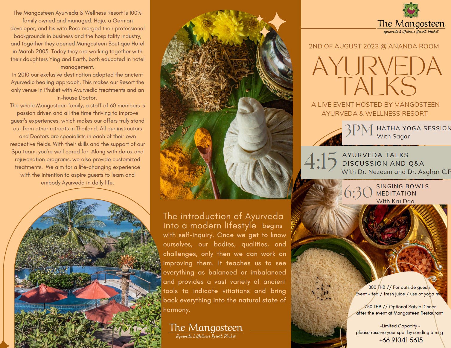 Mangosteen Ayurveda Talks Brochure 1