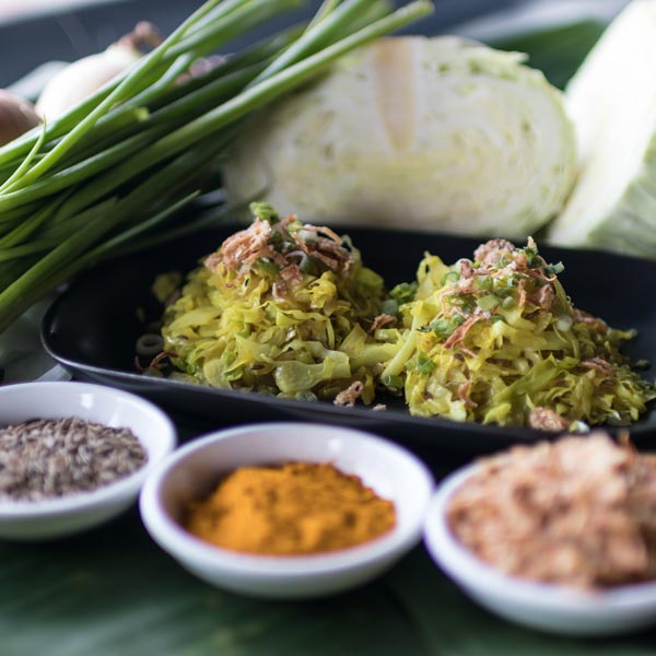 Stir Fried Cabbage, Ayurvedic Cuisine, Ayurveda, Wellness, Yoga Retreats, Phuket Thailand, Mangosteen Ayurveda & Wellness Resort, Number 1 Ayurveda Resort In Thailand, Rawai, Phuket.